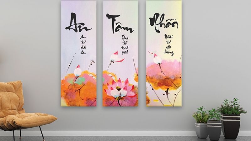 Bộ tranh treo tường hoặc tranh thư pháp
