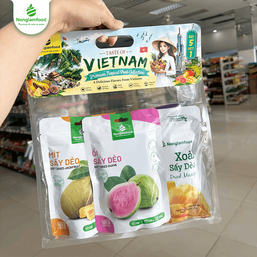 Bàn tay cầm túi Bộ Sưu Tập Trái Cây Nhiệt Đới Cao Cấp Nonglamfood