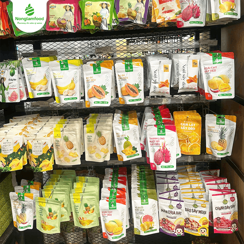 Trưng bày Xoài Sấy Dẻo Nonglamfood