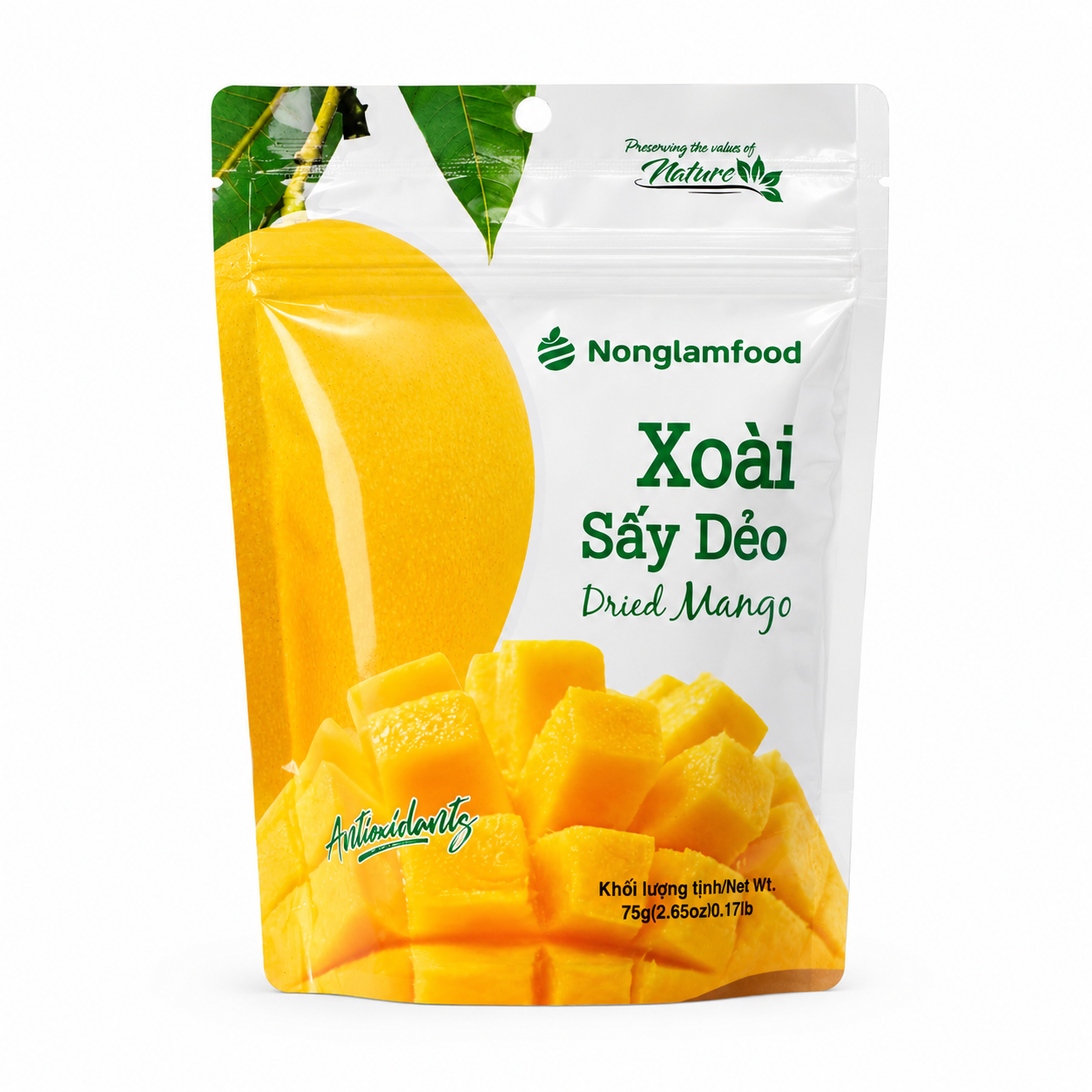 Túi Zip Xoài Sấy Dẻo Nonglamfood